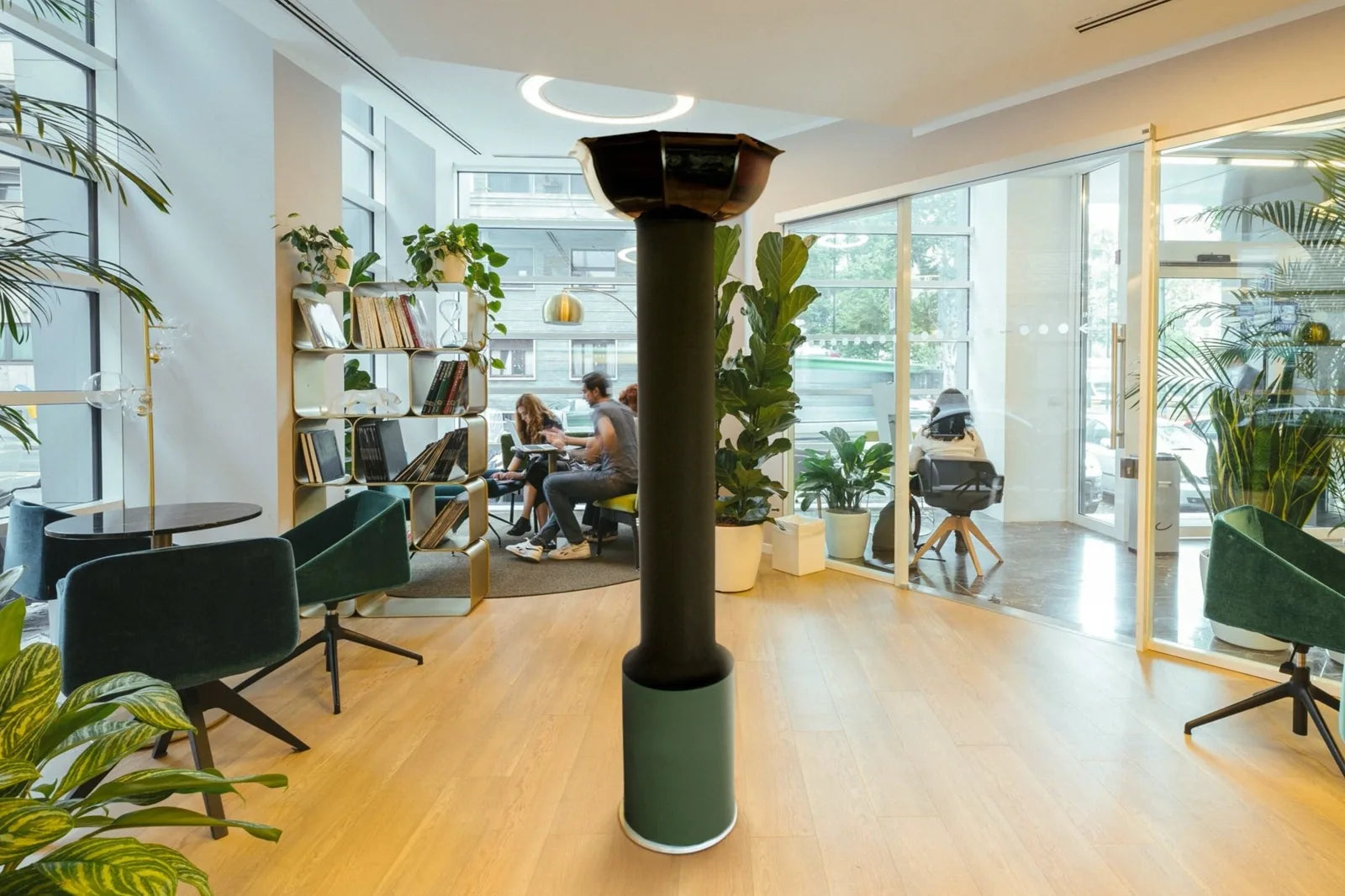 An earlier AirTulip tower installed in a shared office lounge